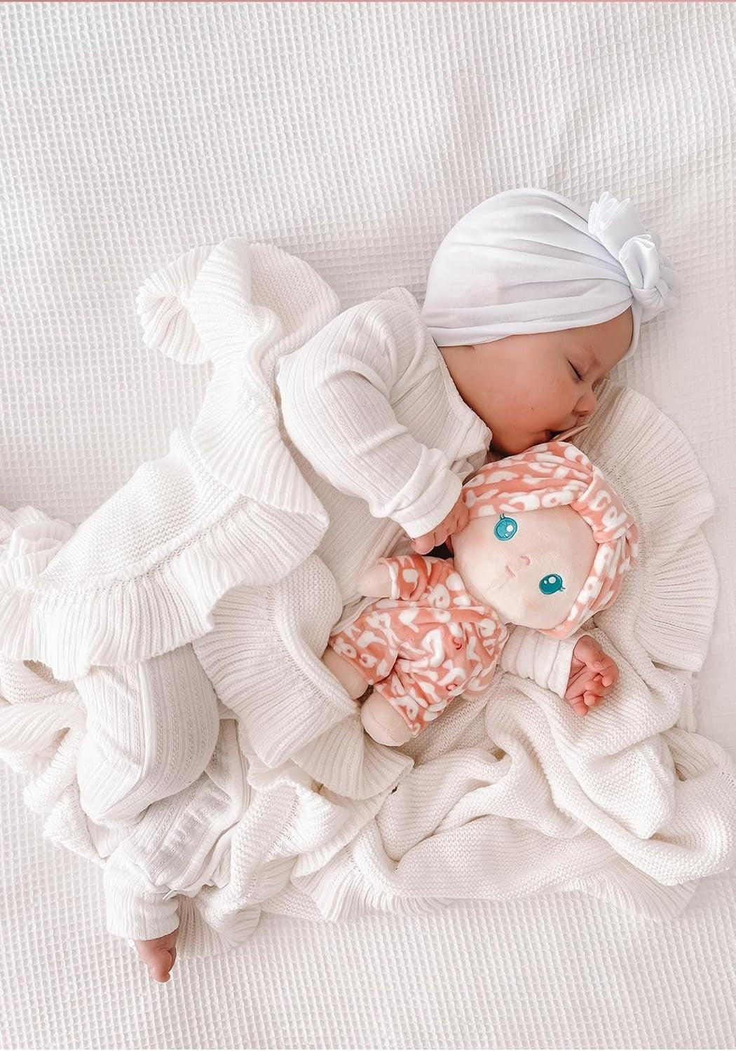 Soft Plush Baby Doll 9in First Cuddle Sleeping Rag Toy Gift Set