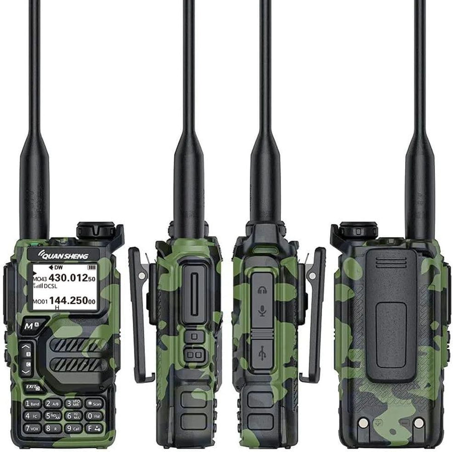 Dual Band Ham Radio 5W Portable Walkie Talkie NOAA FM Type-C UV-K5