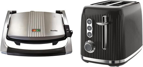 3-Slice Panini Press & 2-Slice Toaster Non-Stick Aluminium Plates
