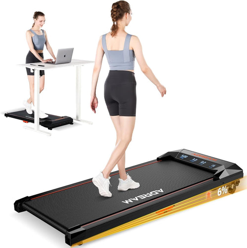 Foldable Walking Pad Treadmill 2.25HP Manual Incline Home Office Use