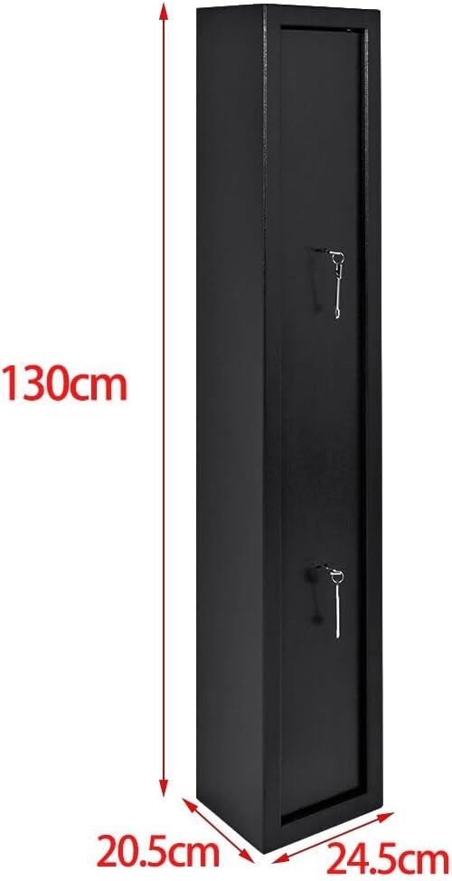 Secure 3-Gun Rifle & Shotgun Safe with 7-Level Lock, Black, 130x20x25cm