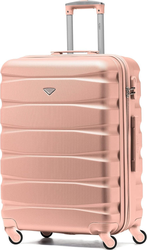 Medium 25” ABS Check In Suitcase Lightweight Hard Shell 4 Wheels