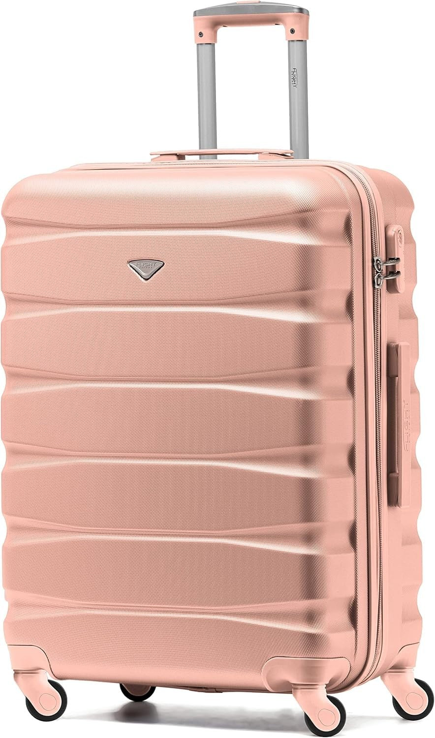 Medium 25” ABS Check In Suitcase Lightweight Hard Shell 4 Wheels