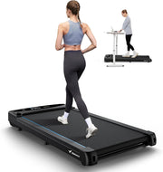 Foldable Under Desk Walking Treadmill 6KM/H Home Office LED Remote