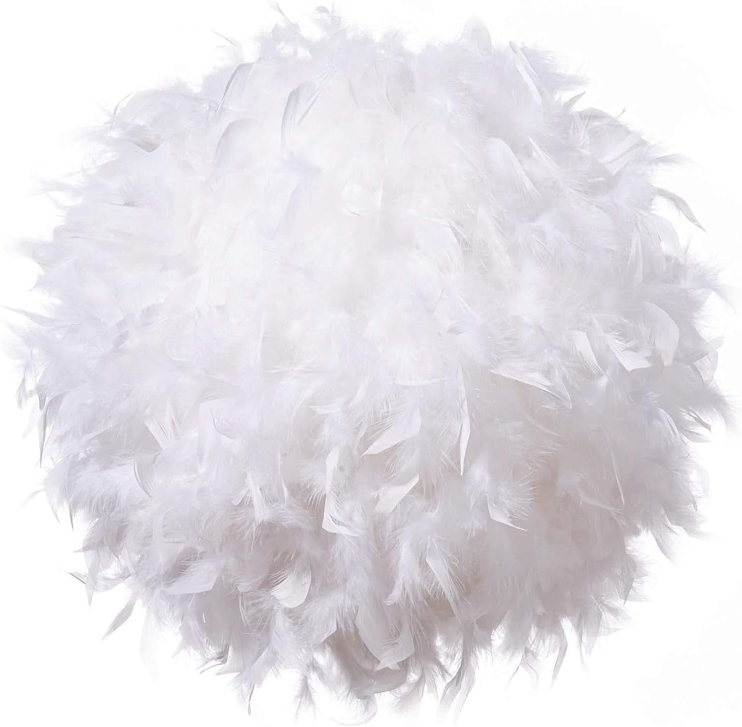 50cm White Feather Lampshade Ceiling Pendant Floor Table Light Shade