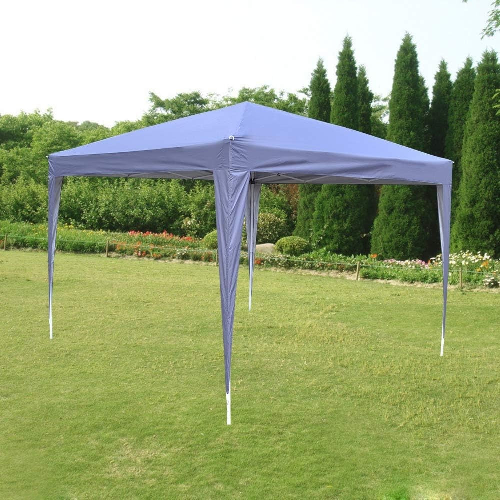 3x3M Grey Pop Up Gazebo With Sides Waterproof Outdoor Garden Party Tent Marquee