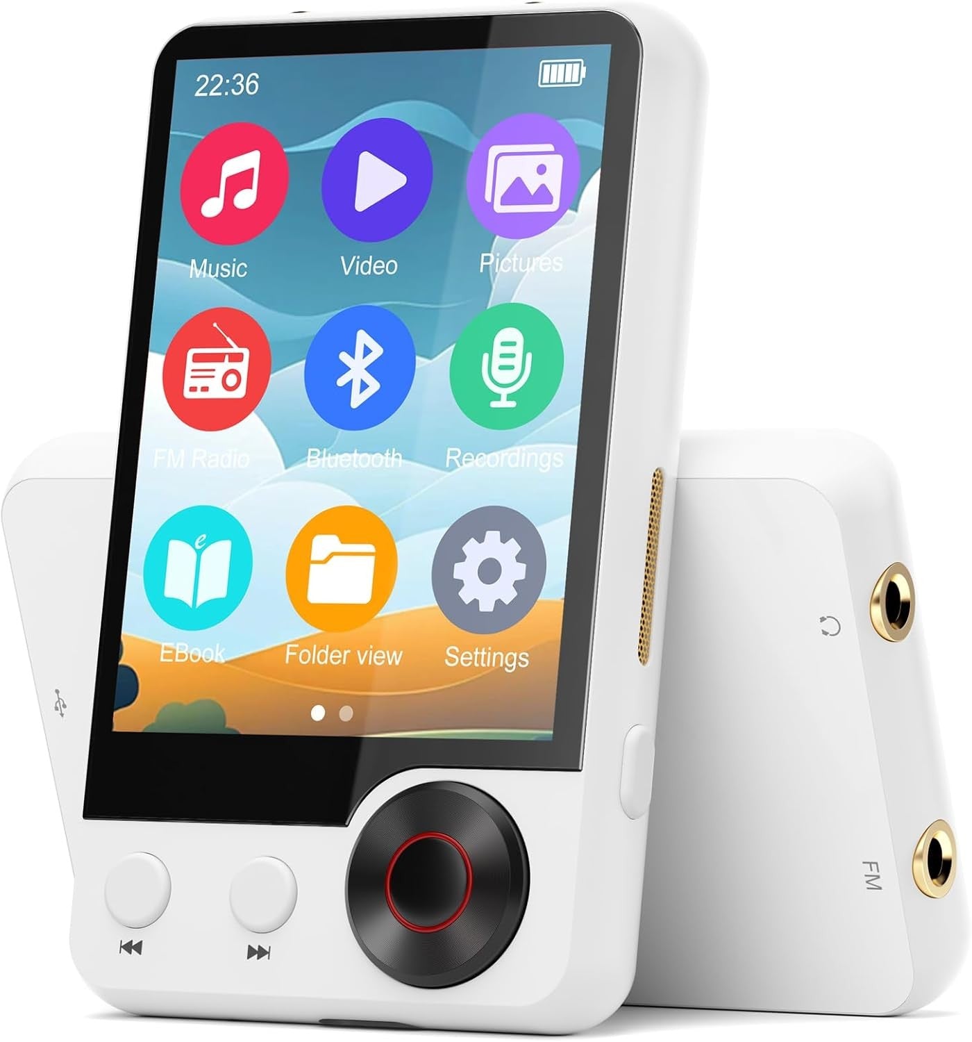 128GB MP3 Player Bluetooth 5.3 Touch Screen Speaker FM