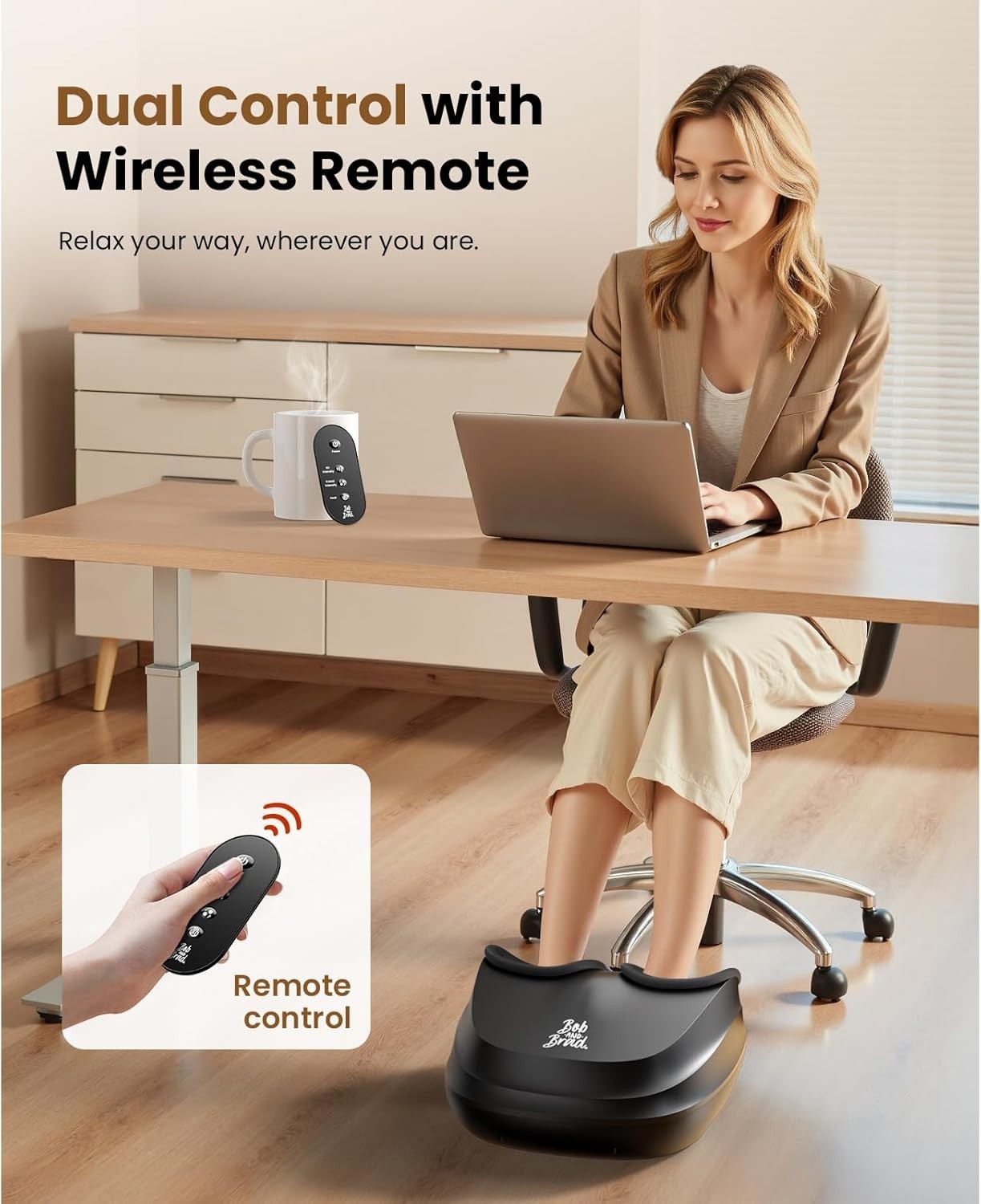 Heated Foot Massager Deep Kneading Compression Pain Relief Machine