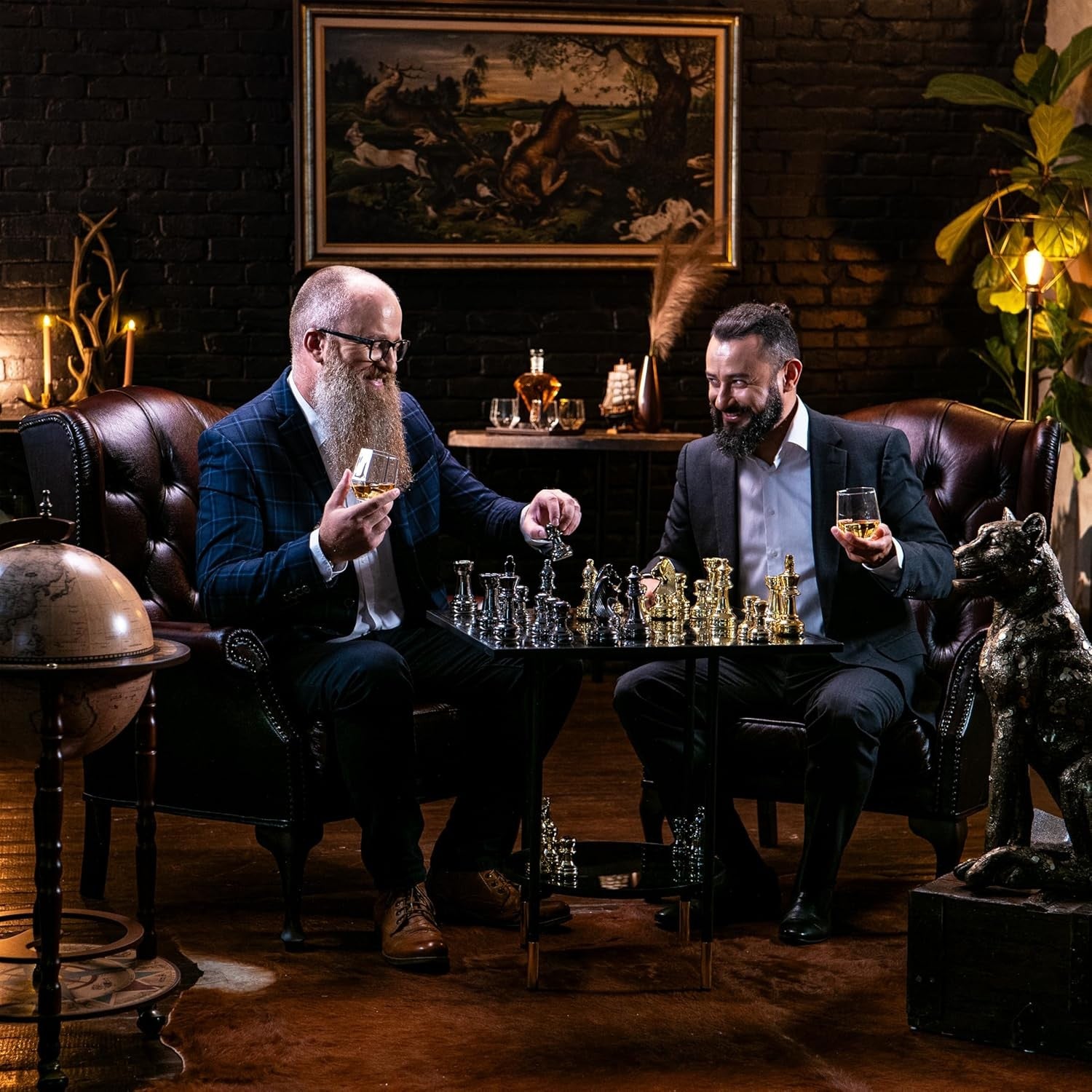 1000ml Diamond Whiskey Decanter Set with 4 Glasses Stones Luxury Men’s Gift Bar