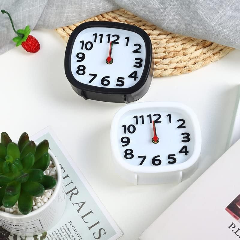 Silent Alarm Clock Non Ticking Large Display Night Light Snooze Bedside