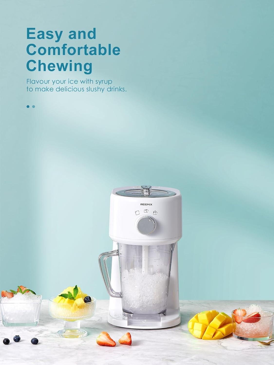 Electric Ice Crusher Slushy Maker Snow Cone Machine Home Countertop