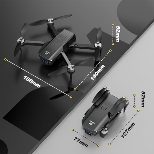 Foldable 1080P HD Camera Drone with Brushless Motors, 3D Flips & 30Min Flight