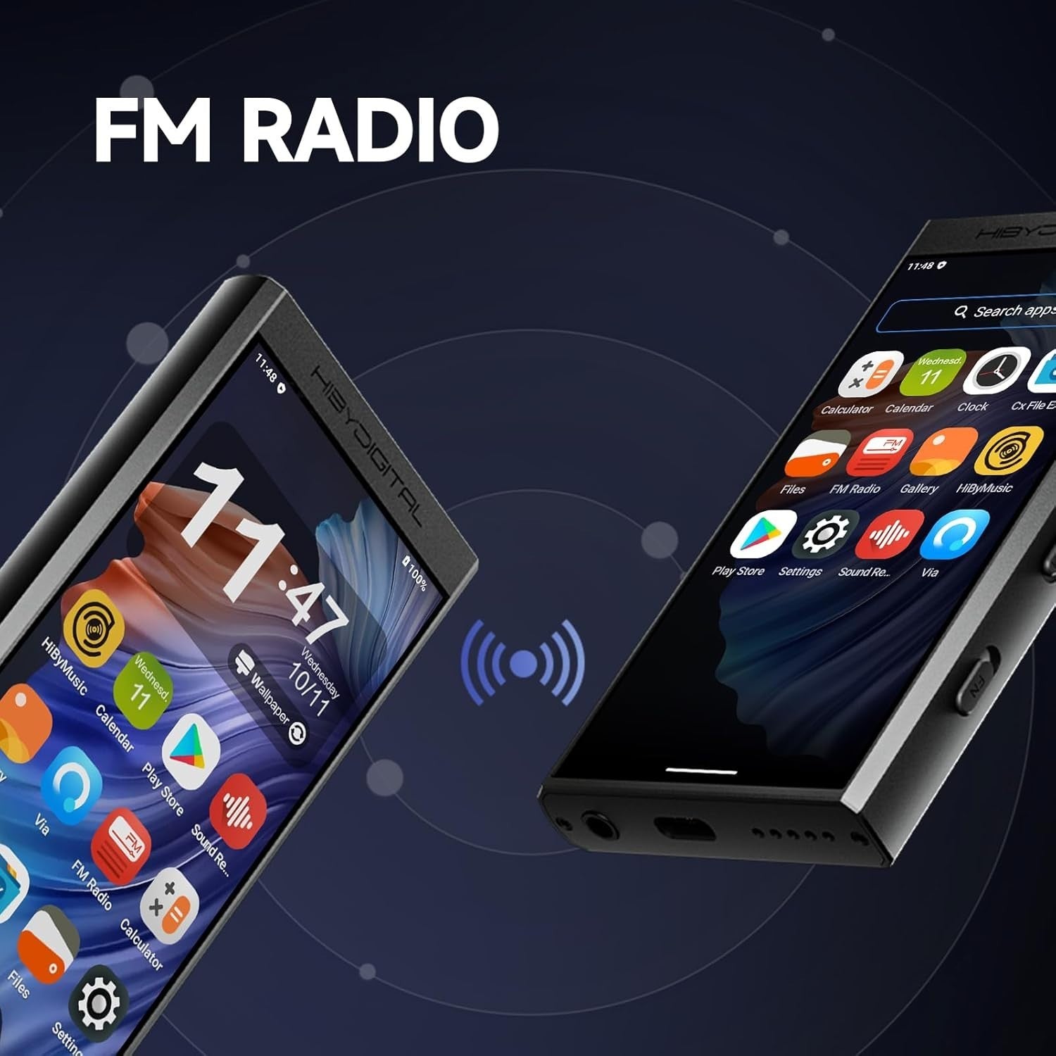 Android 13 MP3 Player 128GB Bluetooth WiFi HiFi Touchscreen Portable Silve