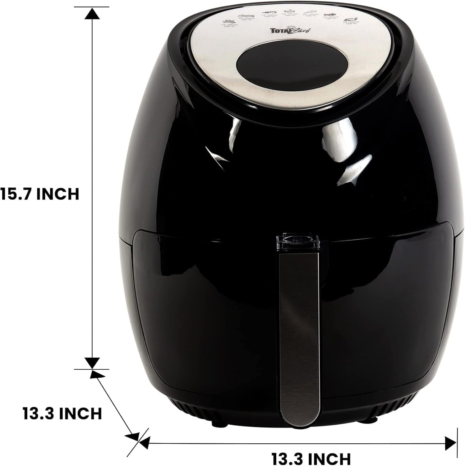 3.6L Digital Air Fryer | Compact Small Air Fryer | 7 Presets | Touchscreen