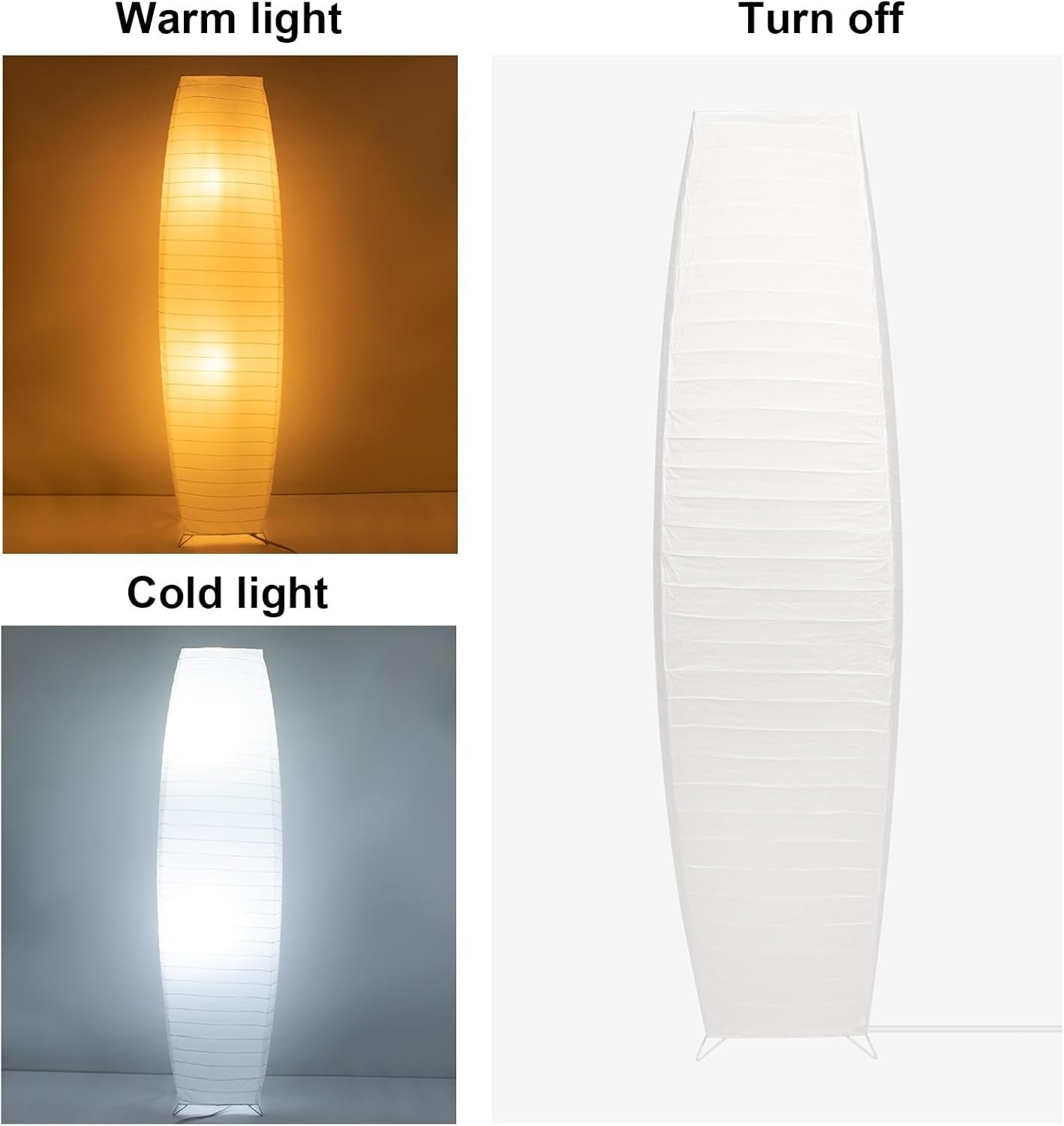 Japanese Paper Floor Lamp Rice Paper Shade Minimalist Corner Standing Light