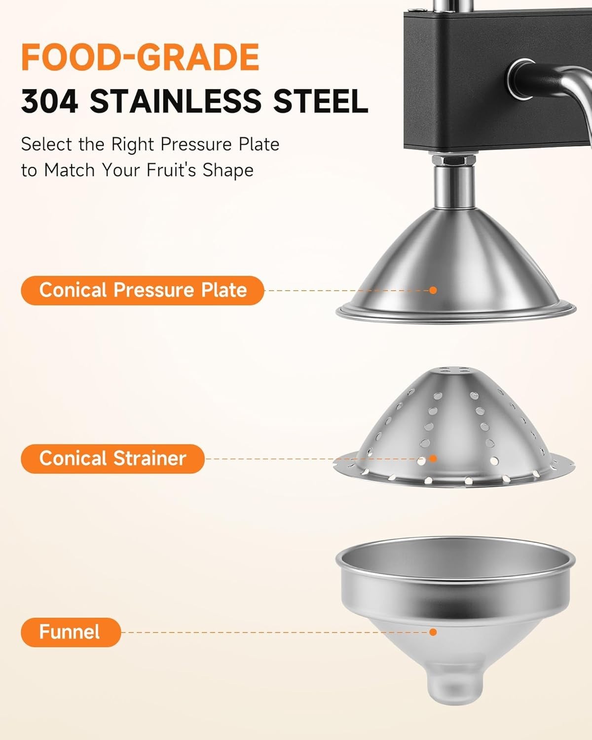 Heavy Duty Manual Citrus Press Cast Iron Juicer Dual Plates Dishwasher Safe