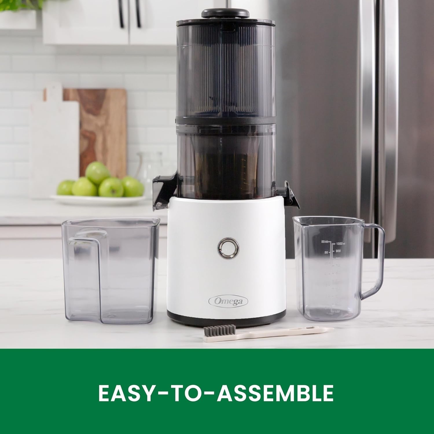 White Cold Press Juicer 2L Extra Large Hopper Auto Reverse Batch Juicing