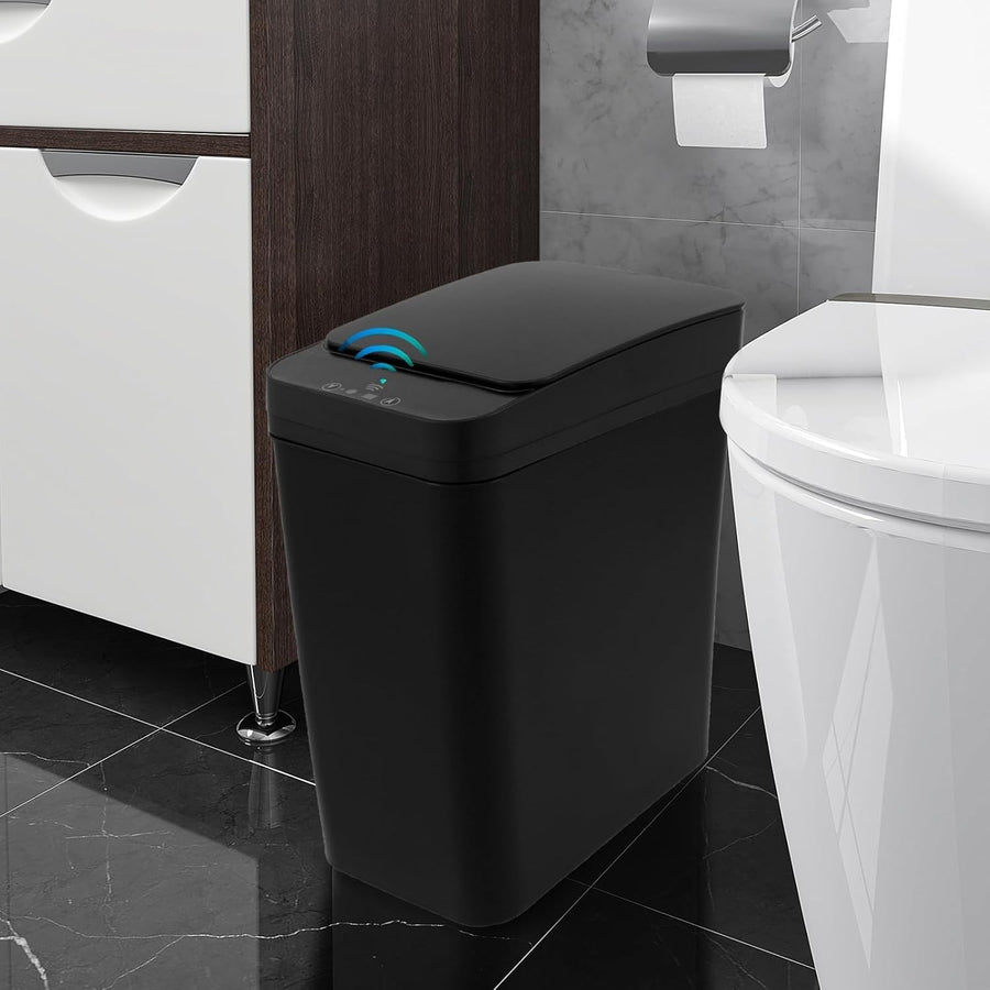 12L Touchless Motion Sensor Bathroom Bin – Automatic Trash Can