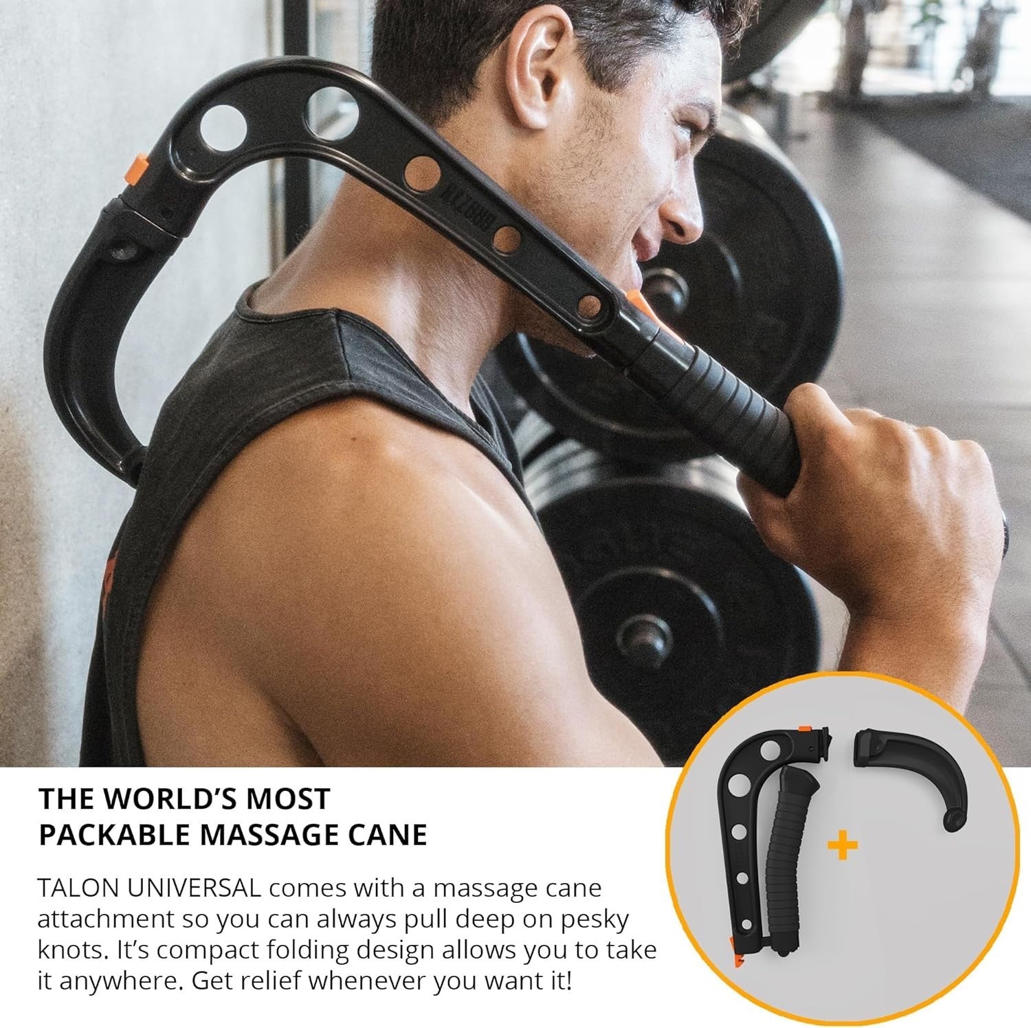 Massage Gun Extension Arm Back & Shoulder Holder Universal Deep Tissue Mount