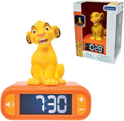 Kids Alarm Clock Night Light LED Display Snooze Sounds Cute Bedroom