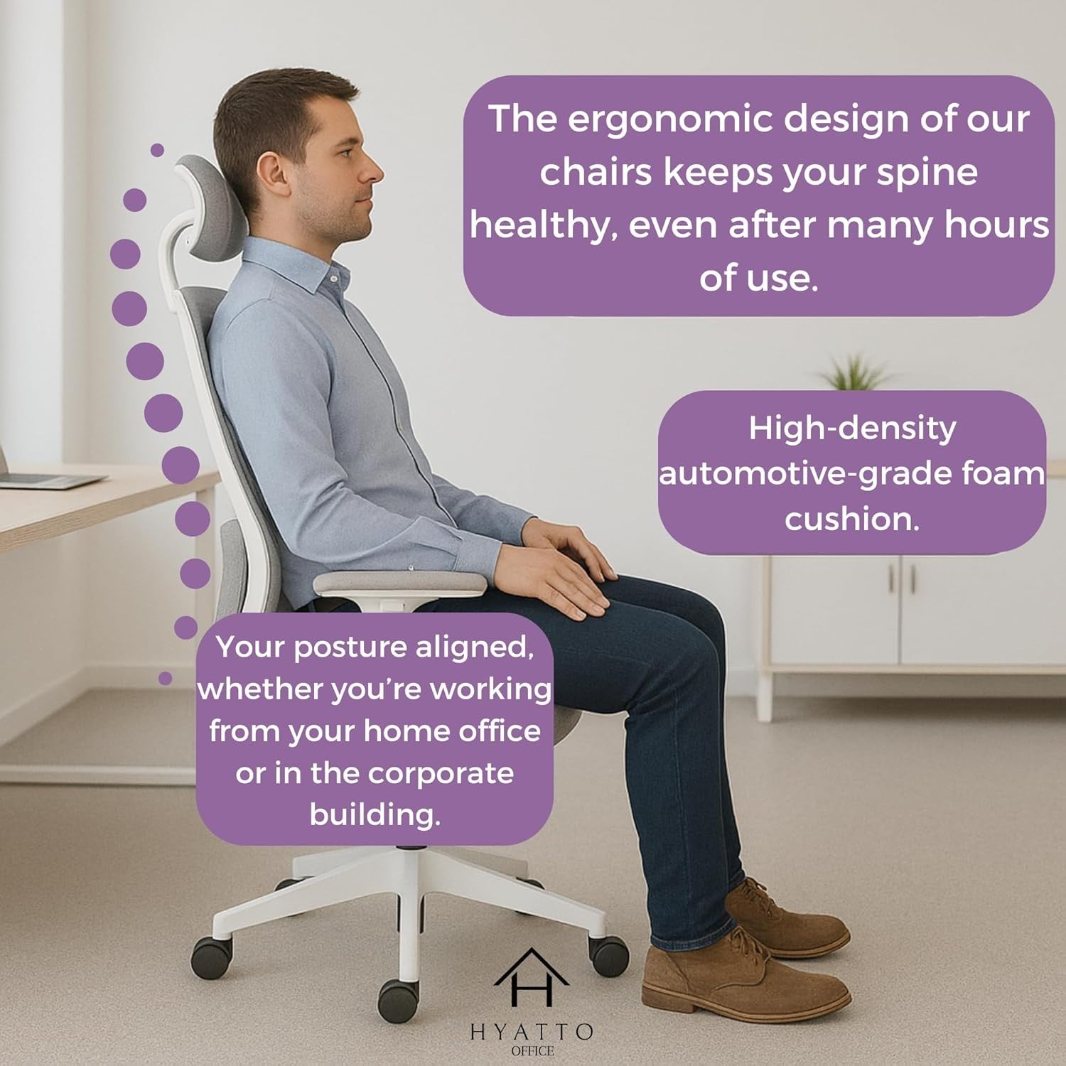 Ergonomic Mesh Office Chair Oversized Flip-Up Arms Adjustable Lumbar Support