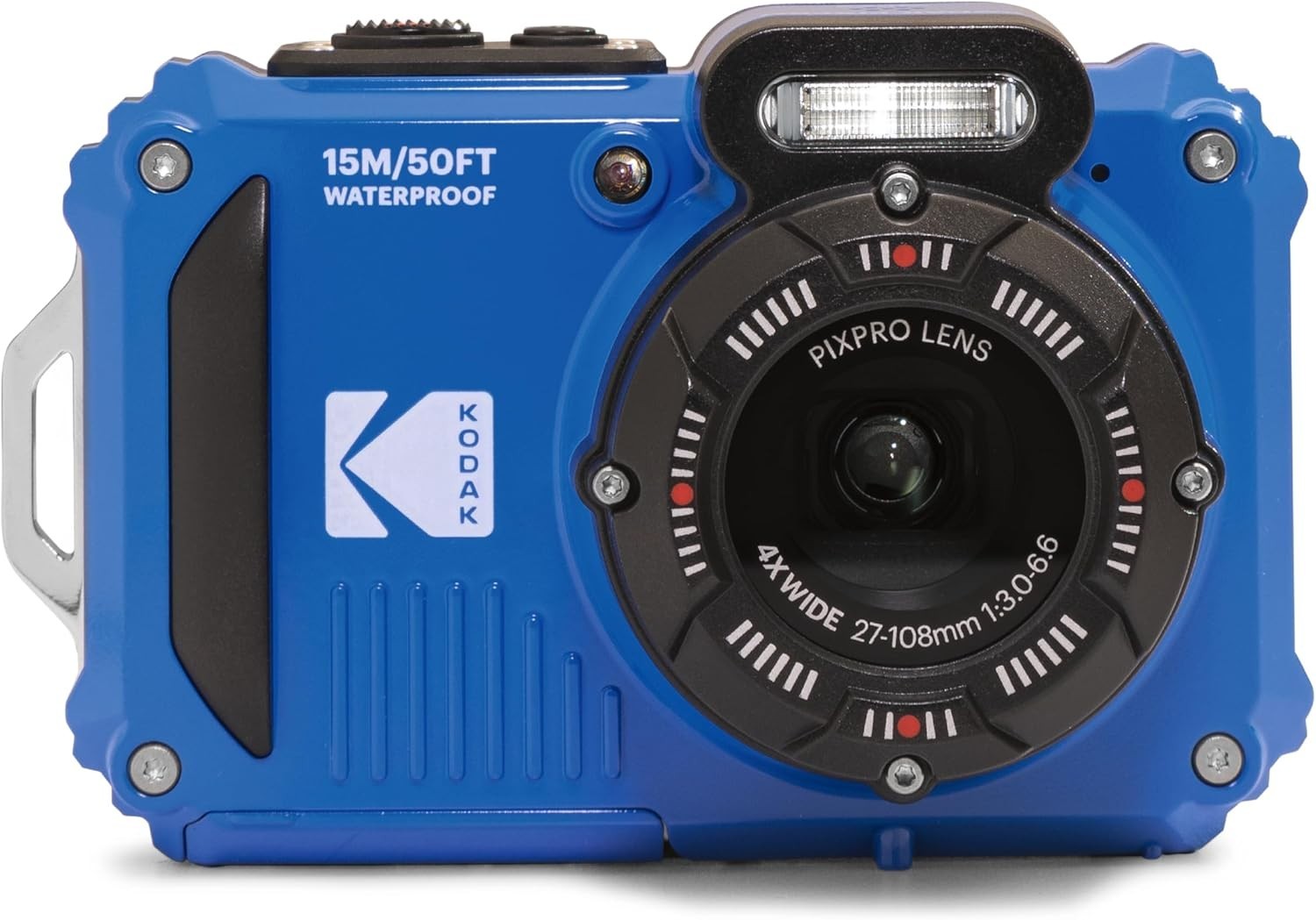 Waterproof Digital Camera 16MP 4X Zoom HD 720P Shockproof Blue Kit