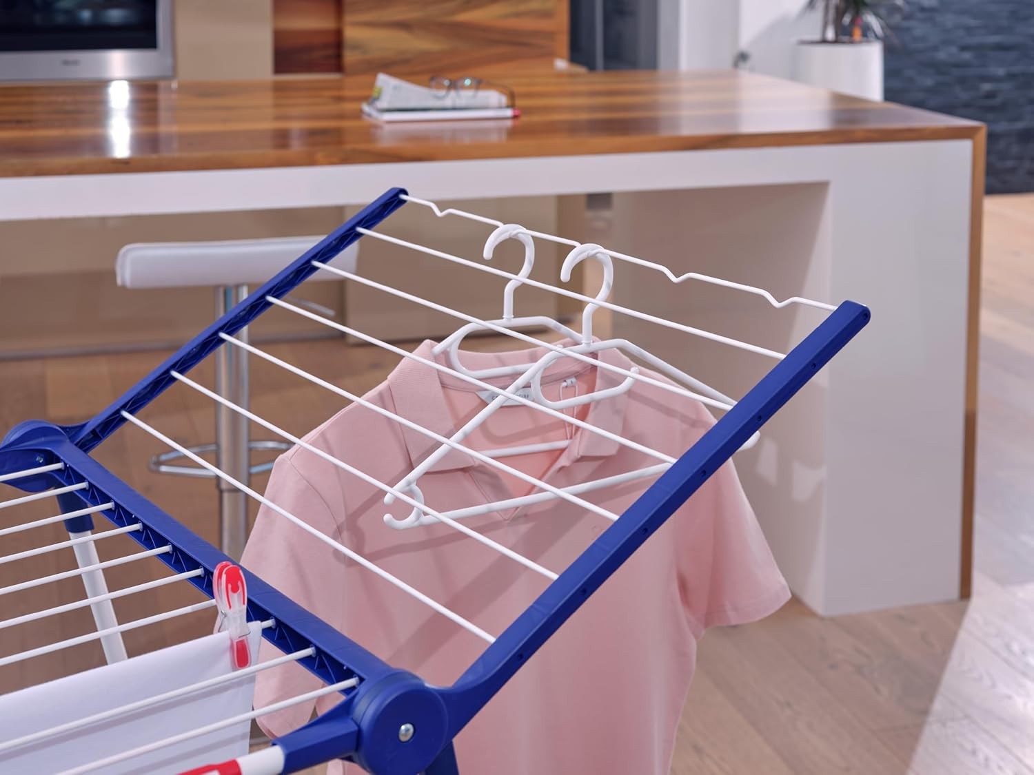 Large 20m Clothes Airer Folding Laundry Drying Rack Indoor Outdoor with Clips