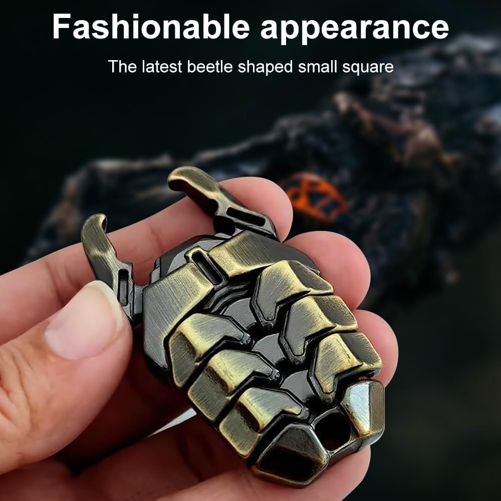 Metal Cockroach Fidget Slider Magnetic Push Card Stress Relief EDC Toy
