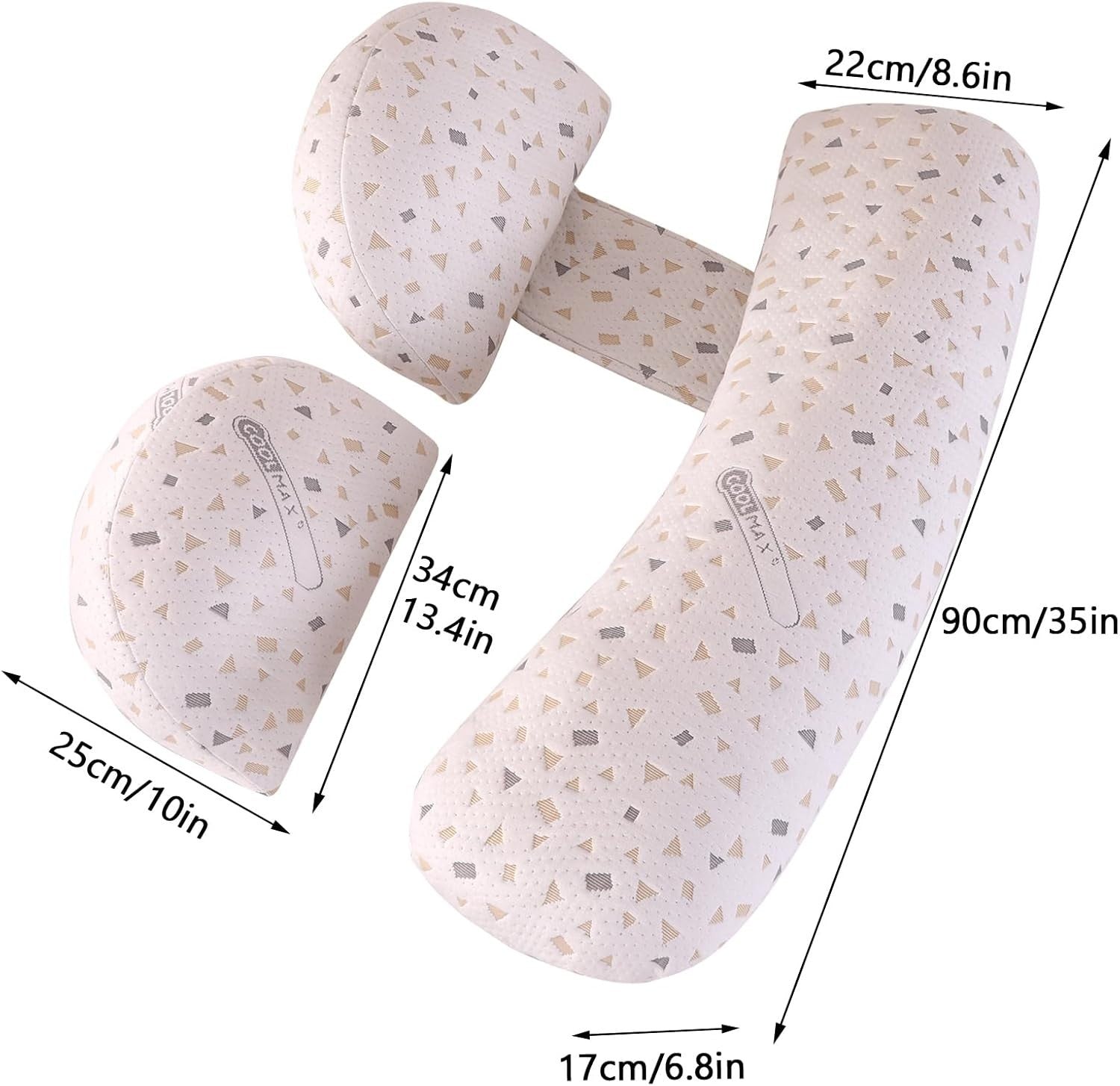 Pregnancy Pillow Side Sleeper Wedge Support Set Detachable Maternity Cushion