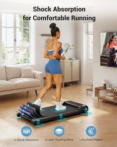 Under Desk Walking Treadmill w/ Remote & LED Display, 6 km/h