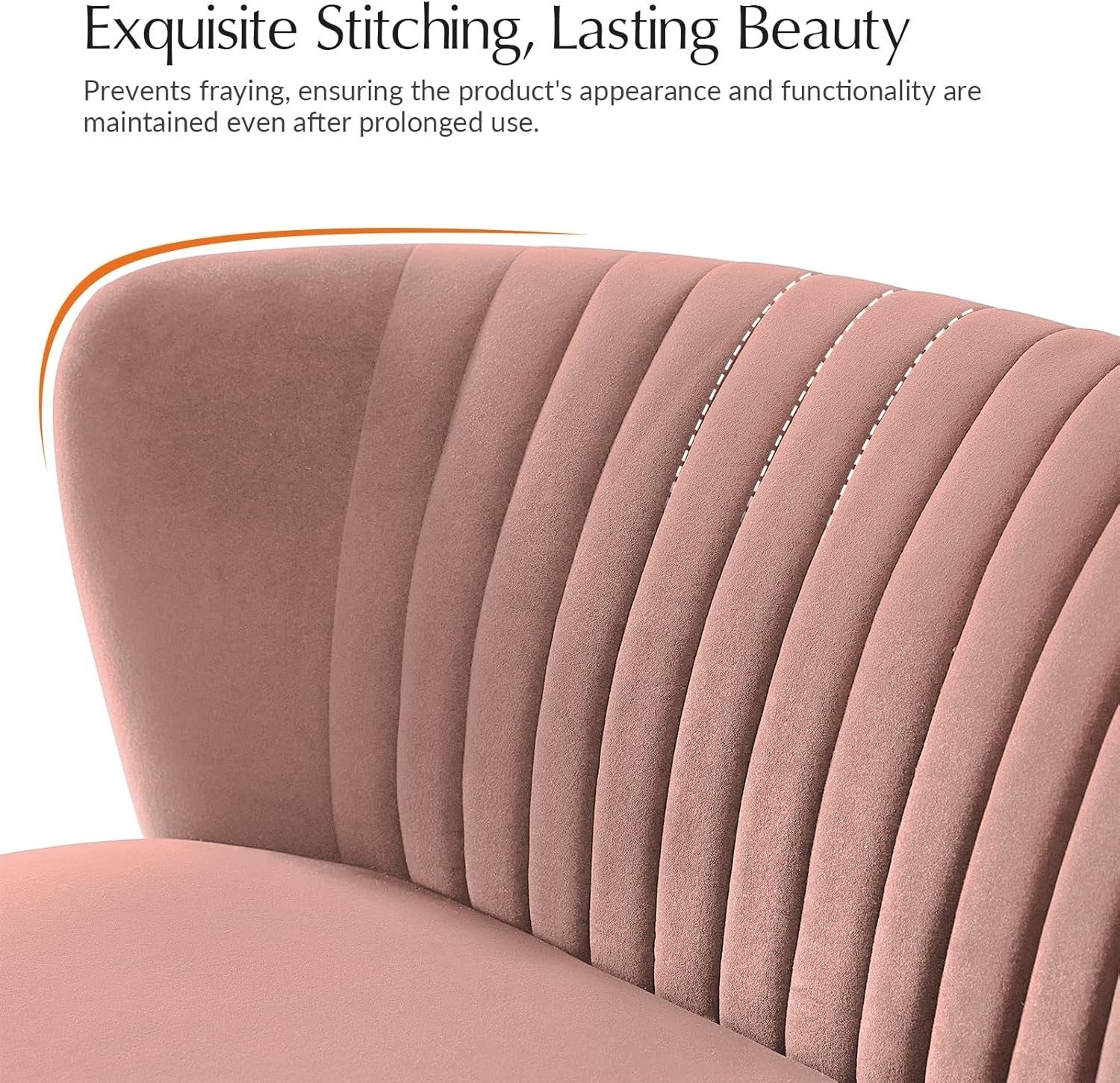 Pink Velvet 2 Seater Sofa Armless Loveseat Gold Legs for Lounge or Flat