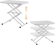 Adjustable Folding Side Table Laptop Desk Lift Top Bedside Sofa Table