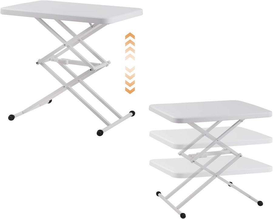Adjustable Folding Side Table Laptop Desk Lift Top Bedside Sofa Table
