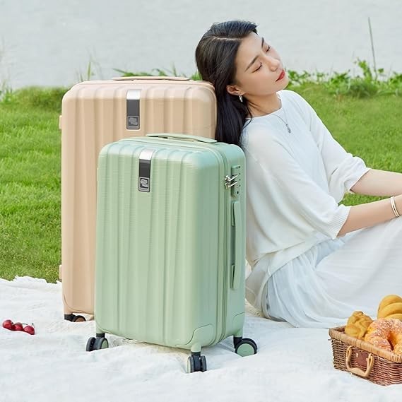 24” Expandable Hard Shell Checked Suitcase Spinner Wheels Lock