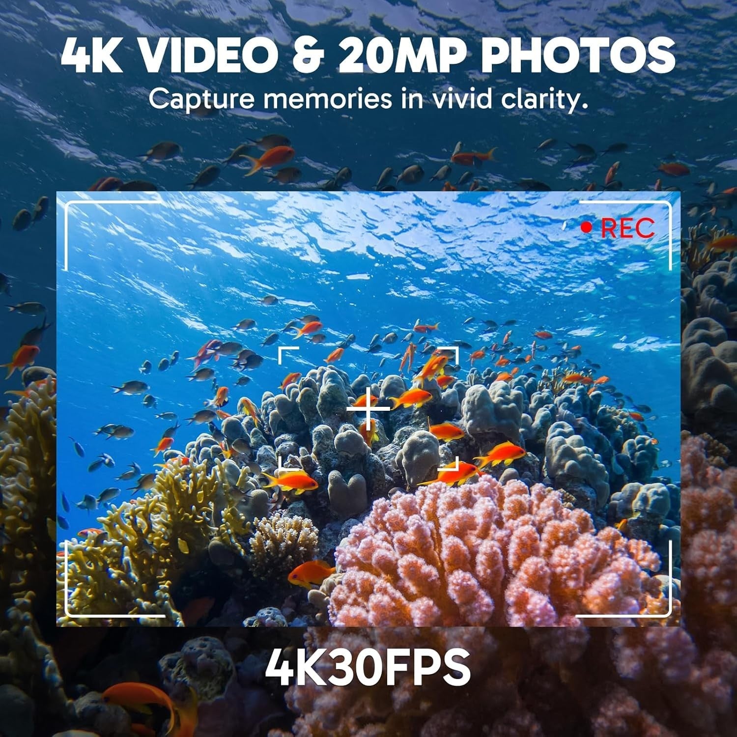 4K Action Camera Waterproof 40M Touch Screen EIS Remote Cam Kit