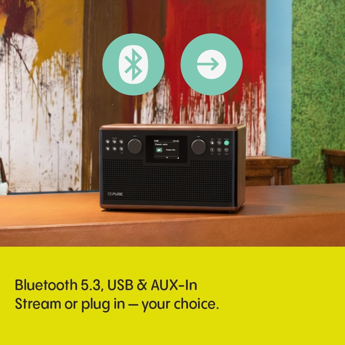 DAB DAB+ HiFi Stereo Radio Bluetooth USB AUX Display Remote