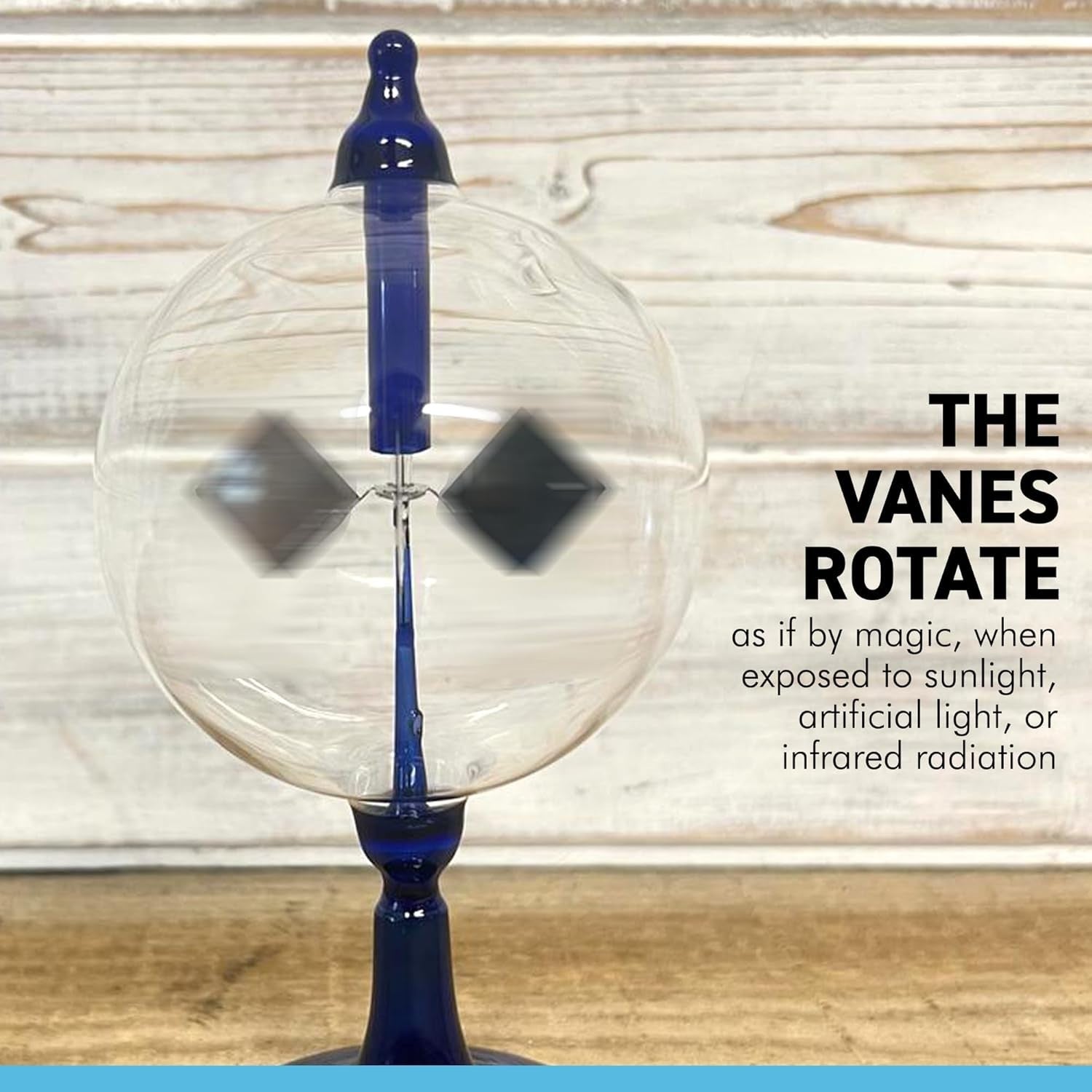 16cm Solar Radiometer Light Mill | Spinning Crookes Radiometer Desk Ornament