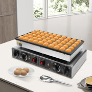 Commercial 50-Hole Dutch Pancake Maker 1700W Non-Stick Poffertjes Waffle Machine