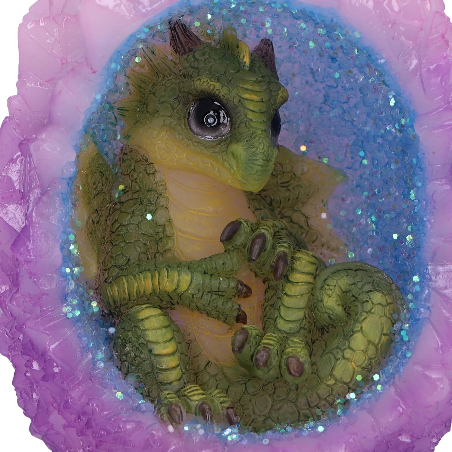 Pink Geode Dragon Egg Ornament 12.5cm | Crystal Nest Figurine | Fantasy Gift