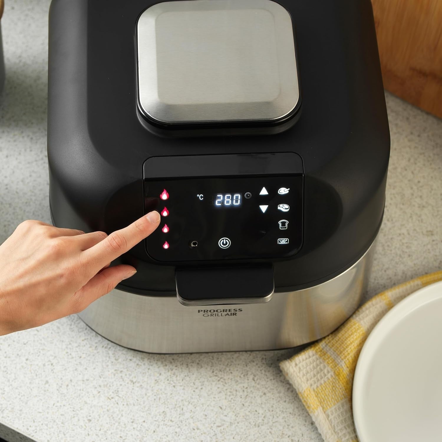 5.2L Air Fryer Grill 5in1 Smokeless Digital Multicooker 1760W Probe