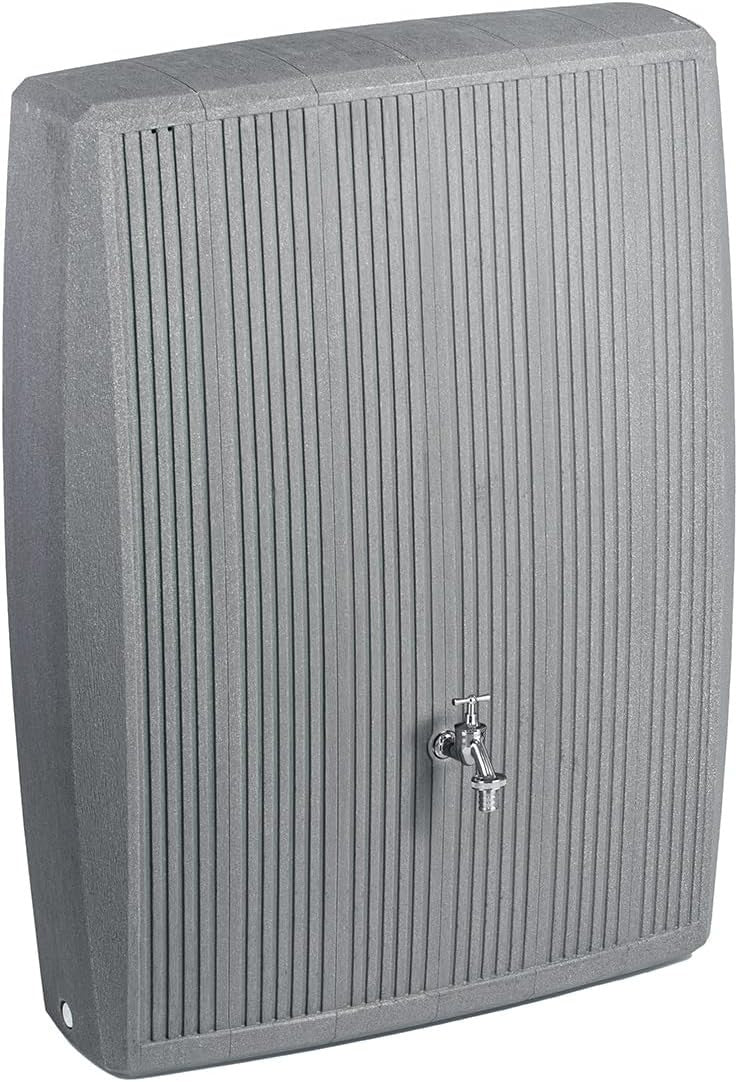 200L Grey Garden Water Butt with Chrome Tap & Connector Kit