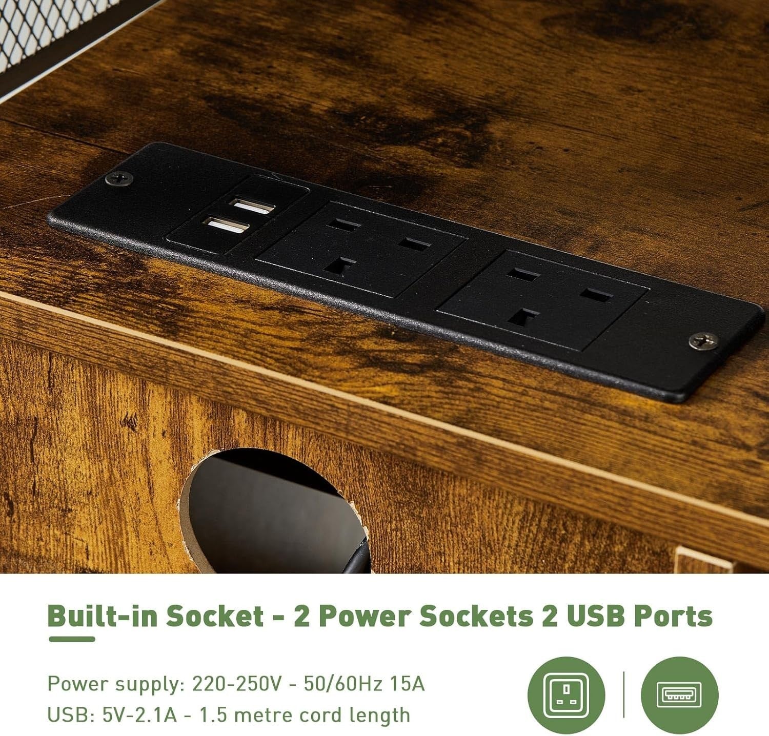 Industrial Mobile File Cabinet w/ Charging Station Lockable Drawer