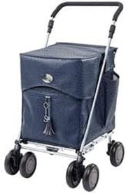 4 Wheel Shopping Trolley Foldable Mobility Cart Stable Lightweight Easy Push