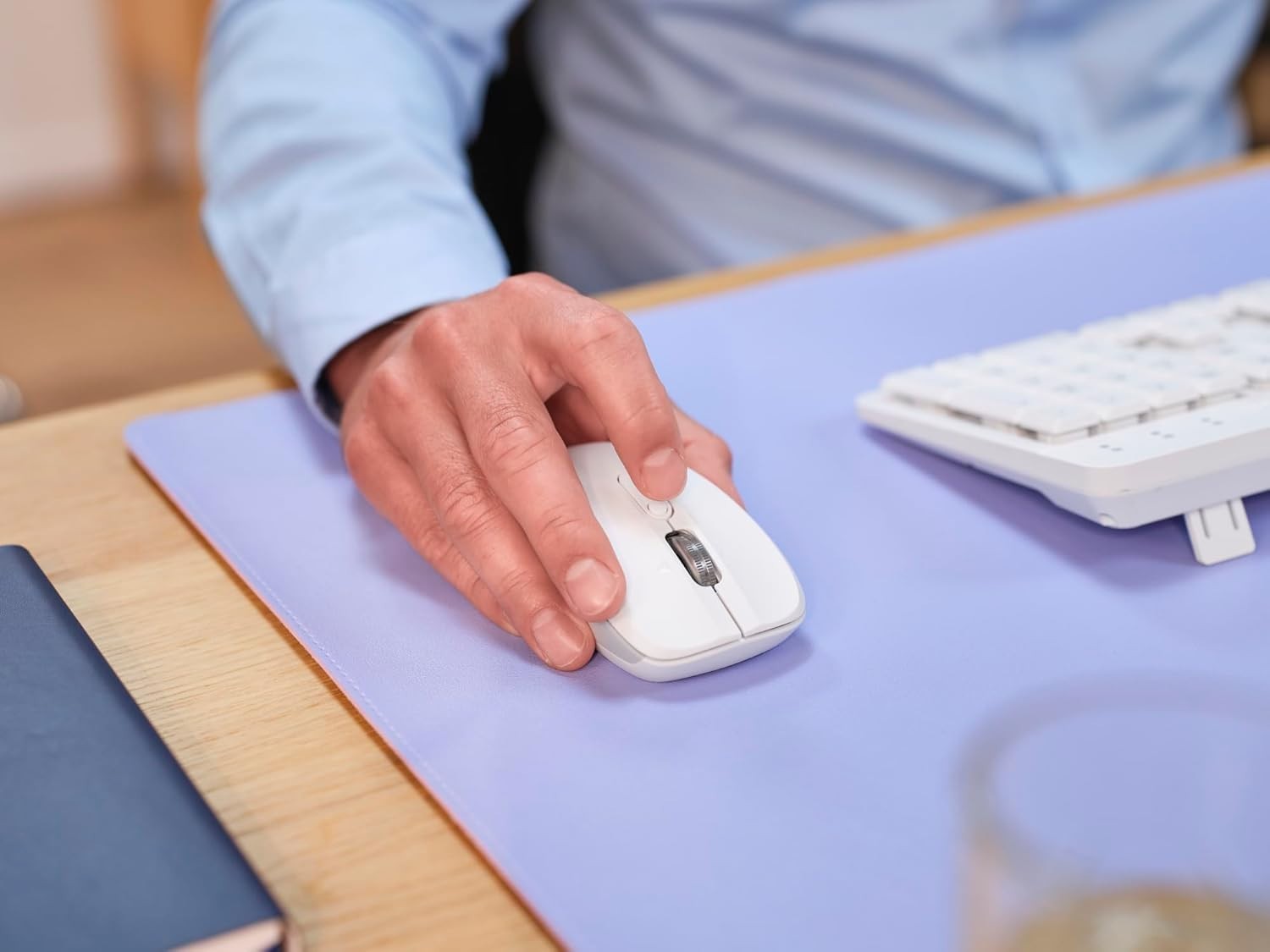Wireless Bluetooth Mouse Hyper Scroll Silent Multi-Device White