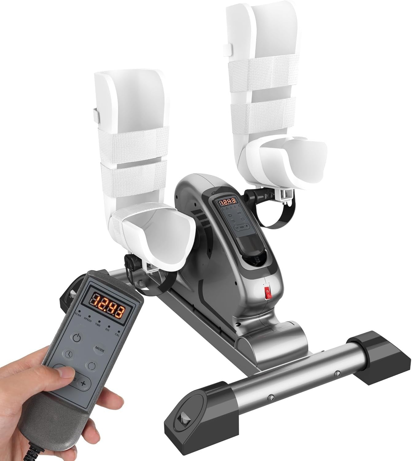 Motorized Pedal Exerciser Remote 10 Speed Quiet Rehab Trainer