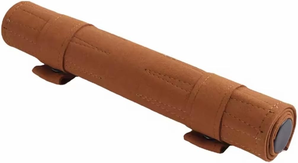 Portable Roll Up Backgammon Set Travel Board Game Faux Leather Case