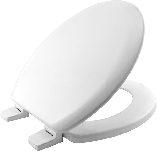 Stay Tight Toilet Seat White Wooden STA-TITE Adjustable Hinges 44.7x37.1x4cm