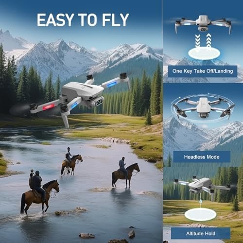Foldable GPS Drone with Dual HD Cameras, Brushless Motor, Follow Mode