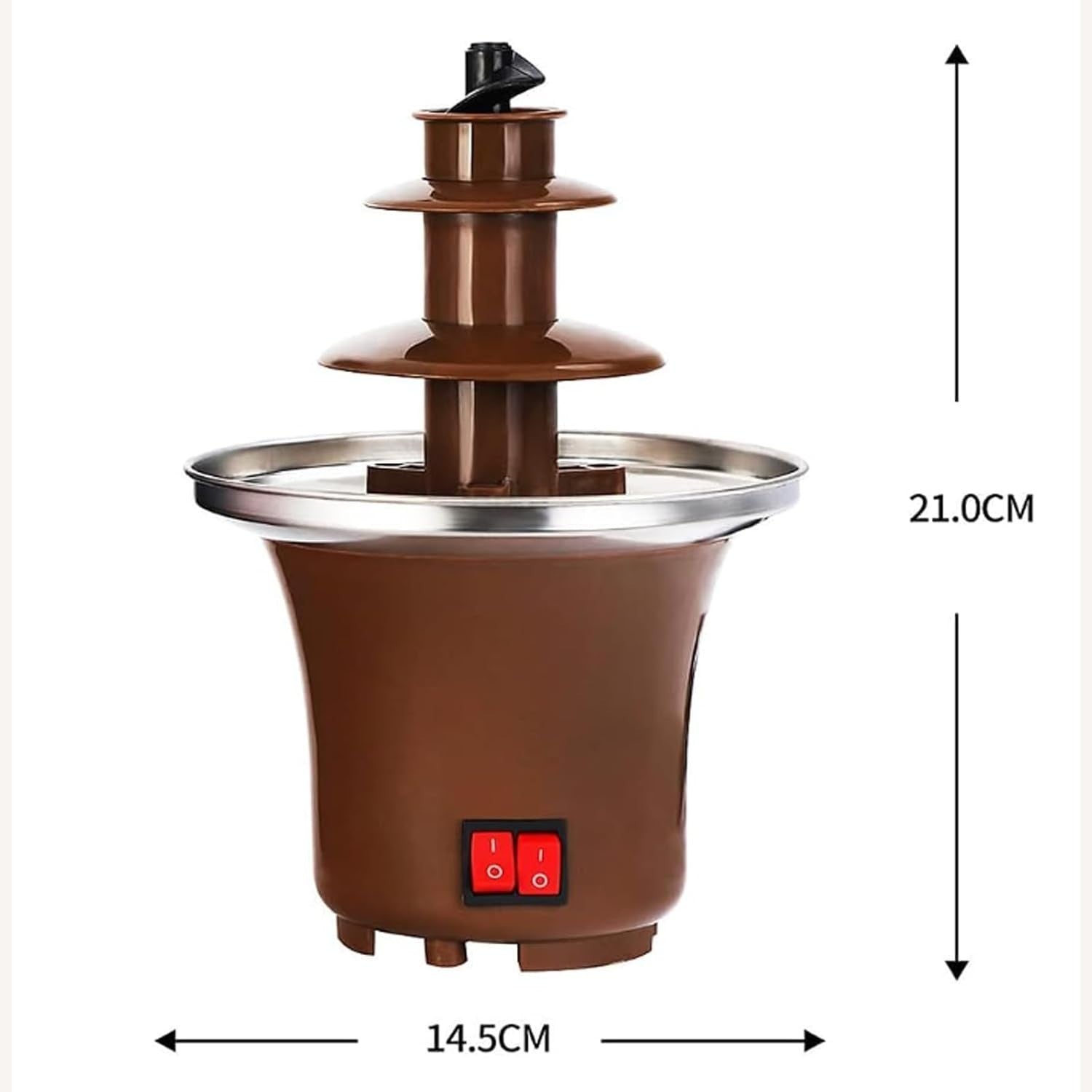3 Tier Chocolate Fountain Machine Electric Fondue Tower 65W