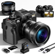 4K 48MP Vlogging Camera Wide Angle Macro Lens Zoom Camera Kit